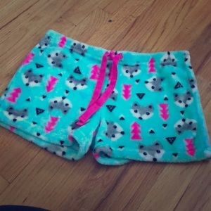 Adorable Raccoon Fuzzy PJ Shorts!